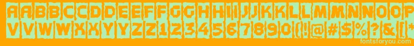Concep5 Font – Green Fonts on Orange Background