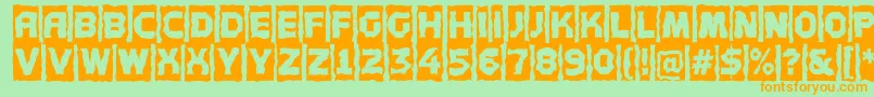 Concep5 Font – Orange Fonts on Green Background