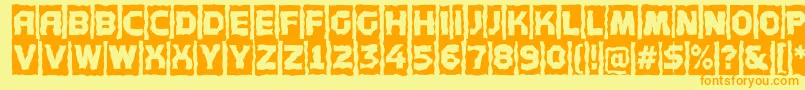 Concep5 Font – Orange Fonts on Yellow Background