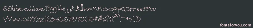 フォントWobble – 黒い背景にピンクのフォント