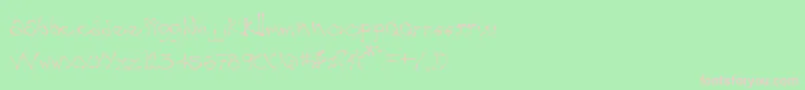 Wobble Font – Pink Fonts on Green Background