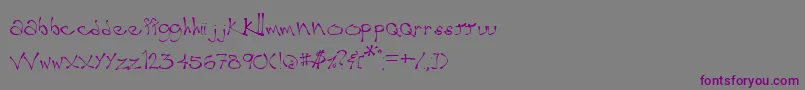 Шрифт Wobble – фиолетовые шрифты на сером фоне