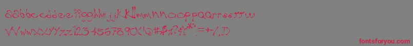 Wobble Font – Red Fonts on Gray Background