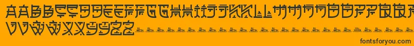 ZilapOrientalDemo Font – Black Fonts on Orange Background