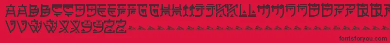 フォントZilapOrientalDemo – 赤い背景に黒い文字