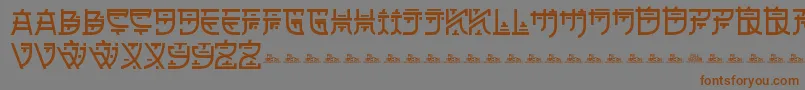 ZilapOrientalDemo Font – Brown Fonts on Gray Background