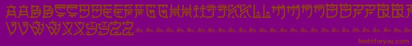 ZilapOrientalDemo-Schriftart – Braune Schriften auf violettem Hintergrund