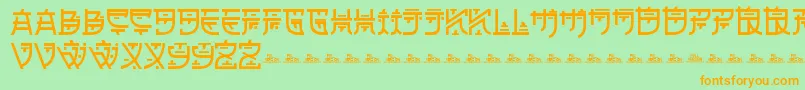 ZilapOrientalDemo Font – Orange Fonts on Green Background