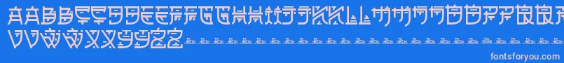 ZilapOrientalDemo Font – Pink Fonts on Blue Background