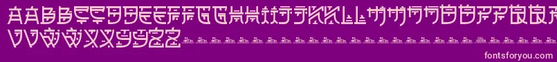 ZilapOrientalDemo-Schriftart – Rosa Schriften auf violettem Hintergrund