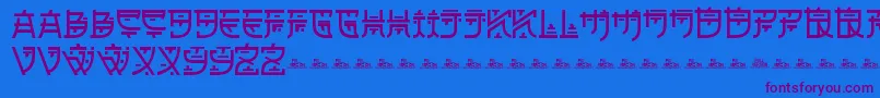 ZilapOrientalDemo-Schriftart – Violette Schriften auf blauem Hintergrund