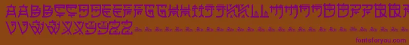 ZilapOrientalDemo-Schriftart – Violette Schriften auf braunem Hintergrund