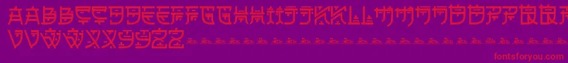 ZilapOrientalDemo Font – Red Fonts on Purple Background