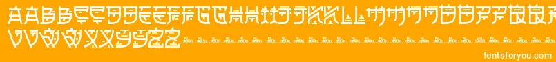 ZilapOrientalDemo Font – White Fonts on Orange Background