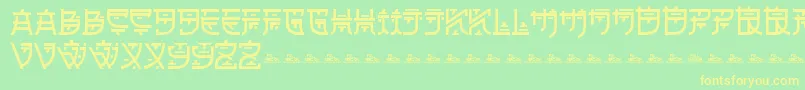 ZilapOrientalDemo Font – Yellow Fonts on Green Background