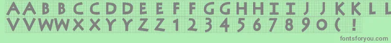 フォントAntiquaingrid – 緑の背景に灰色の文字