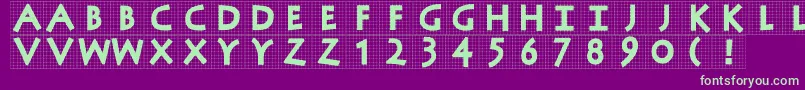 Шрифт Antiquaingrid – зелёные шрифты на фиолетовом фоне
