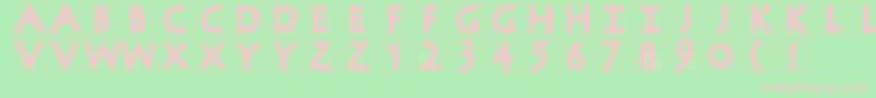 Antiquaingrid Font – Pink Fonts on Green Background