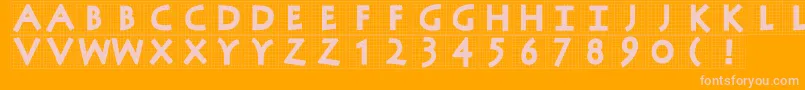 Antiquaingrid Font – Pink Fonts on Orange Background