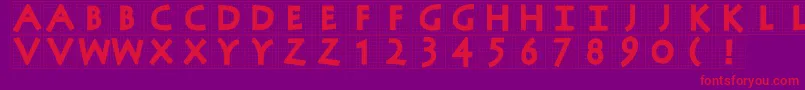 Antiquaingrid Font – Red Fonts on Purple Background