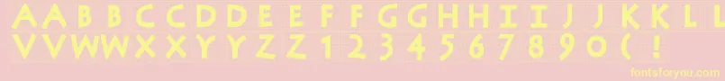 Antiquaingrid Font – Yellow Fonts on Pink Background