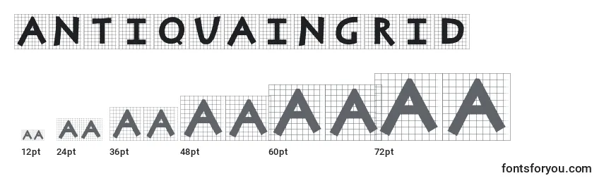 Antiquaingrid Font Sizes