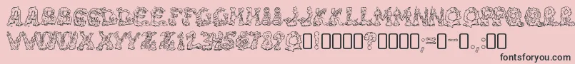 RiotacttwoRegular Font – Black Fonts on Pink Background