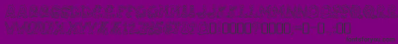 RiotacttwoRegular-Schriftart – Schwarze Schriften auf violettem Hintergrund
