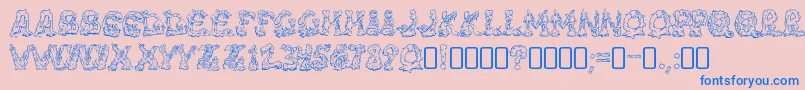 RiotacttwoRegular Font – Blue Fonts on Pink Background