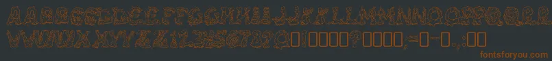RiotacttwoRegular Font – Brown Fonts on Black Background