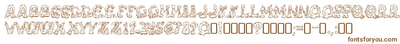 RiotacttwoRegular Font – Brown Fonts on White Background