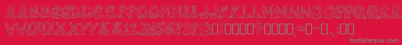 fuente RiotacttwoRegular – Fuentes Grises Sobre Fondo Rojo