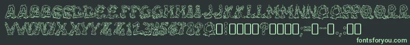 RiotacttwoRegular Font – Green Fonts on Black Background