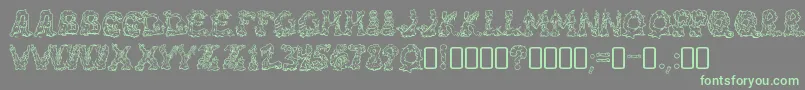 RiotacttwoRegular Font – Green Fonts on Gray Background