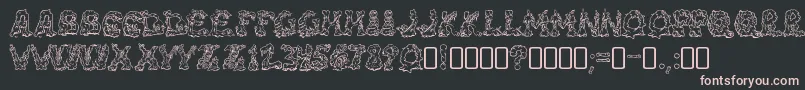 Шрифт RiotacttwoRegular – розовые шрифты на чёрном фоне