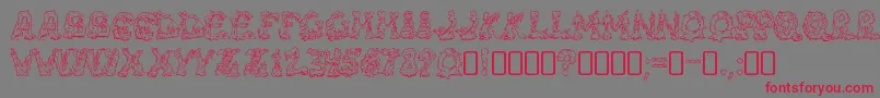 RiotacttwoRegular Font – Red Fonts on Gray Background