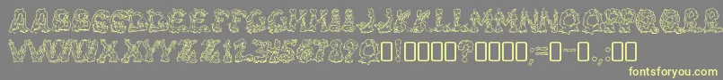 RiotacttwoRegular Font – Yellow Fonts on Gray Background