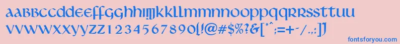 Livingstone Font – Blue Fonts on Pink Background