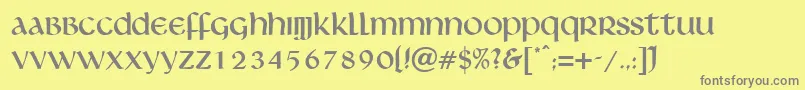 Livingstone Font – Gray Fonts on Yellow Background