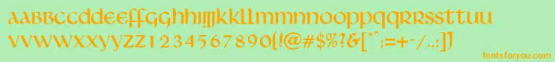 Livingstone Font – Orange Fonts on Green Background