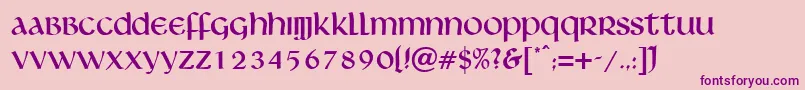 Livingstone Font – Purple Fonts on Pink Background
