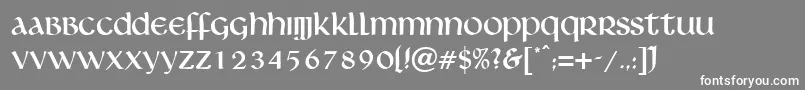 Livingstone-Schriftart – Weiße Schriften auf grauem Hintergrund