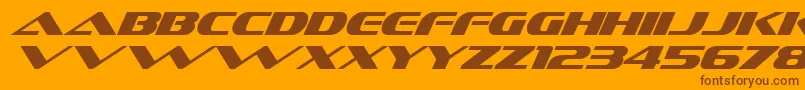 Police SofachromeItalic – polices brunes sur fond orange