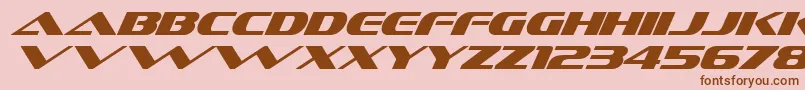 SofachromeItalic-Schriftart – Braune Schriften auf rosa Hintergrund