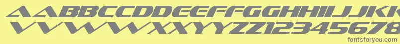 Czcionka SofachromeItalic – szare czcionki na żółtym tle