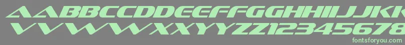 SofachromeItalic-fontti – vihreät fontit harmaalla taustalla