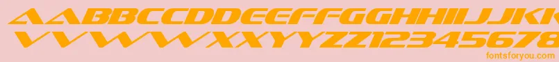 SofachromeItalic Font – Orange Fonts on Pink Background