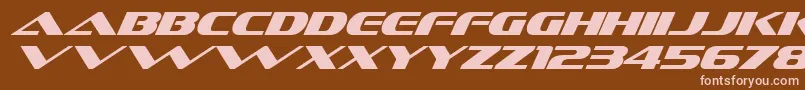 Police SofachromeItalic – polices roses sur fond brun