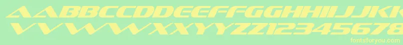 SofachromeItalic Font – Yellow Fonts on Green Background