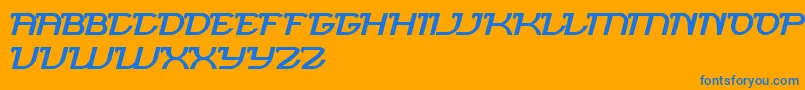 BrigadeArmy Font – Blue Fonts on Orange Background